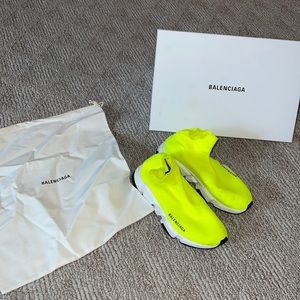 Neon yellow Balenciaga sneakers
